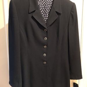 NWT Kasper Woman’s Classic Black Blazer with Blouse Size 12